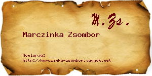 Marczinka Zsombor névjegykártya